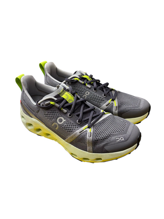NWOB On Running Cloudsurfer Trail Grey Green Running Hiking Lifestyle Yoga  Men Sneakers Sz 9.5