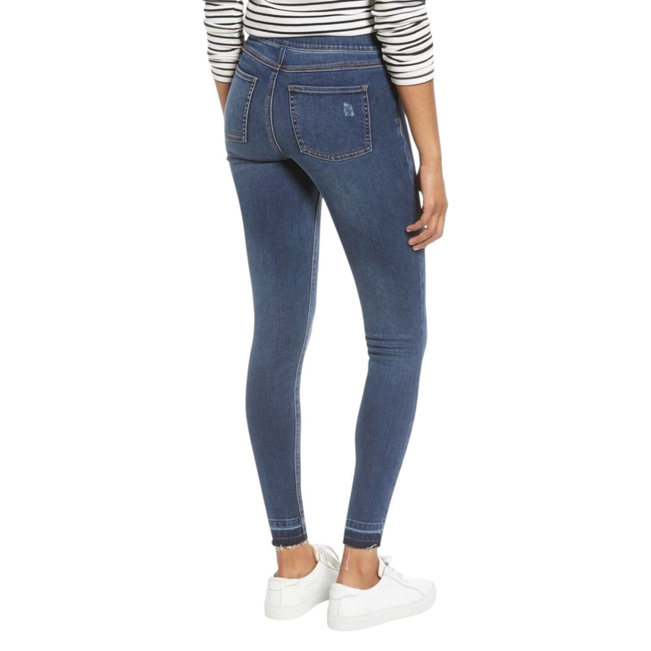 Spanx Blue 20203R Distressed Ankle Skinny Women Jeans Sz M NWT