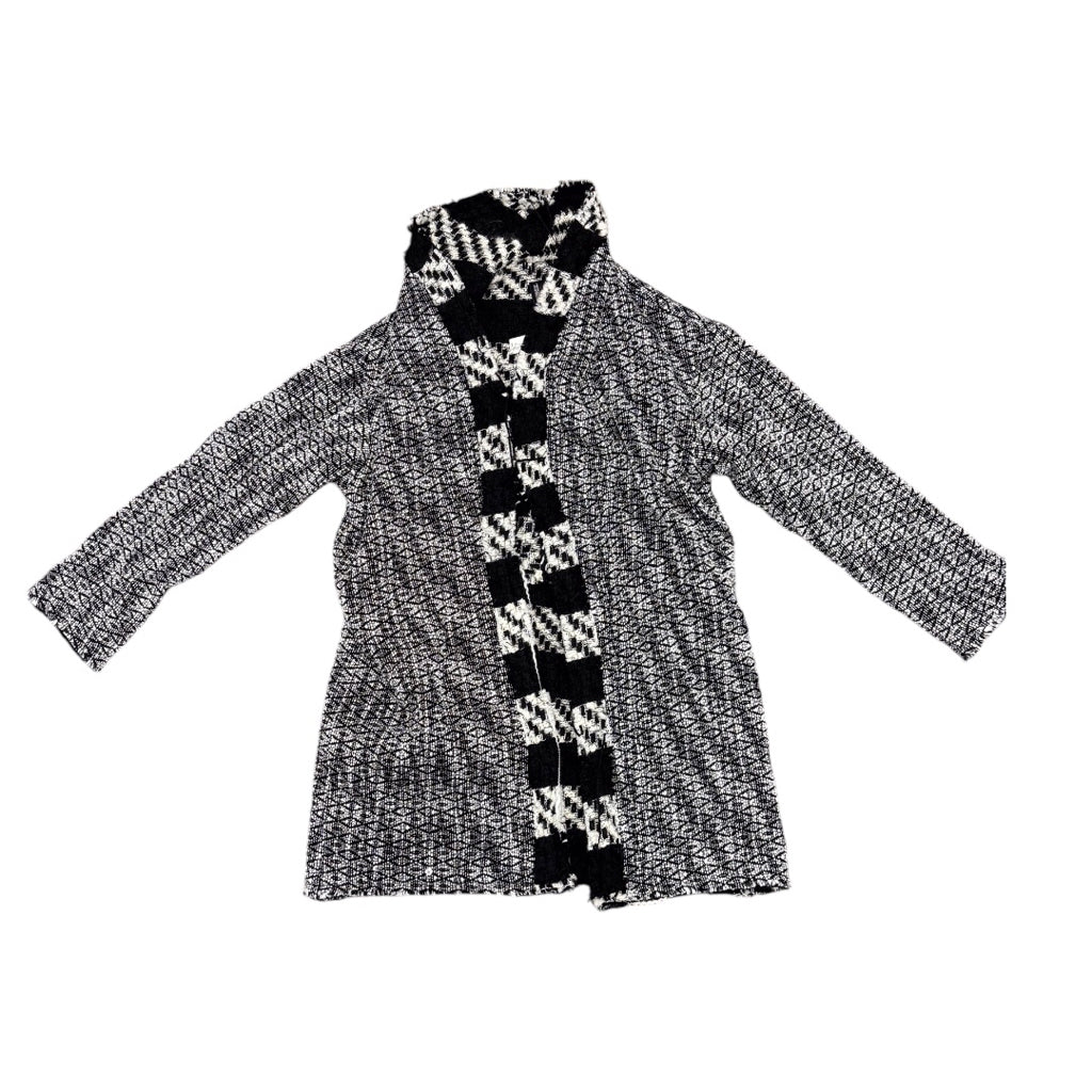 NWT Alice + Olivia Black/White Jorgie Reversible Sweater Coat Wms Sz S