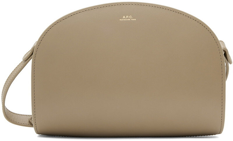 A.P.C Beige Demi-Lune Adjustable Shoulder Strap Bag