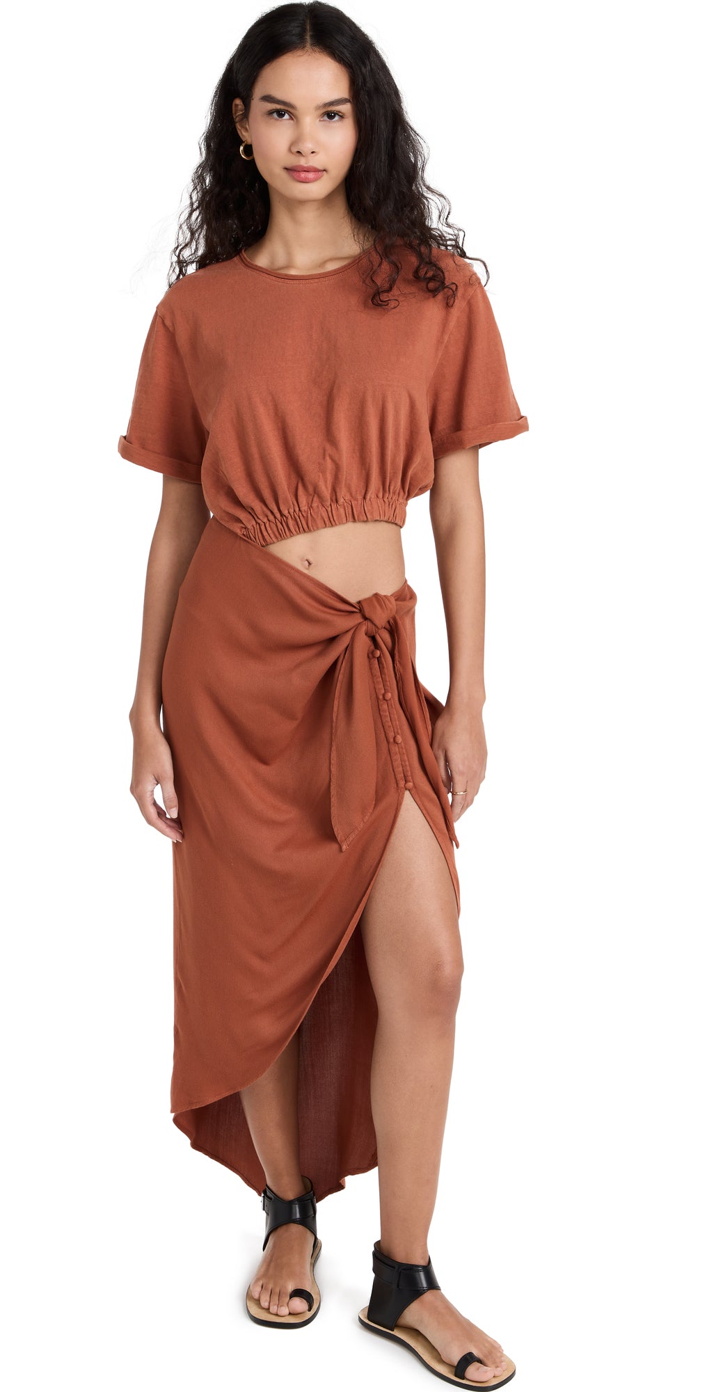 NWT Free People Rae Max Dress In Siena Wmns Sz S Side Cutout