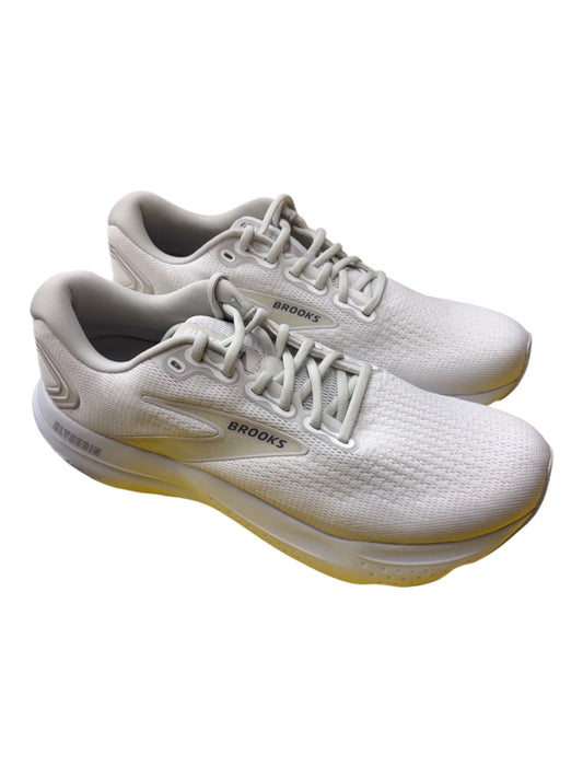 NWOB Brooks Glycerin 21 Mens Size 12 White Gray Running Sneakers Shoes Wide Fit