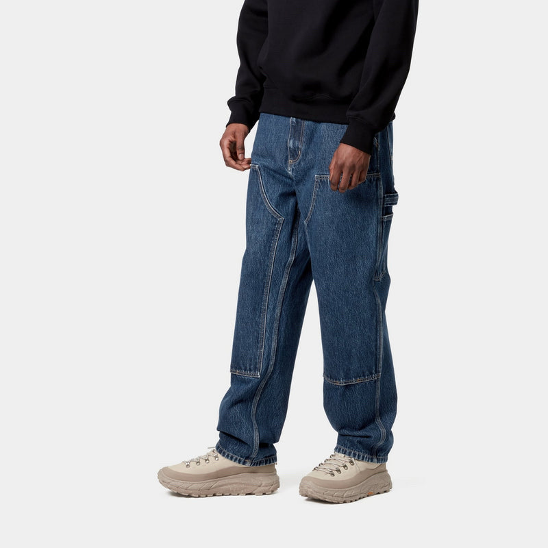 NWT Carhartt WIP Double Knee Pant Smith Denim Stone Washed Mns Sz 30 x 32