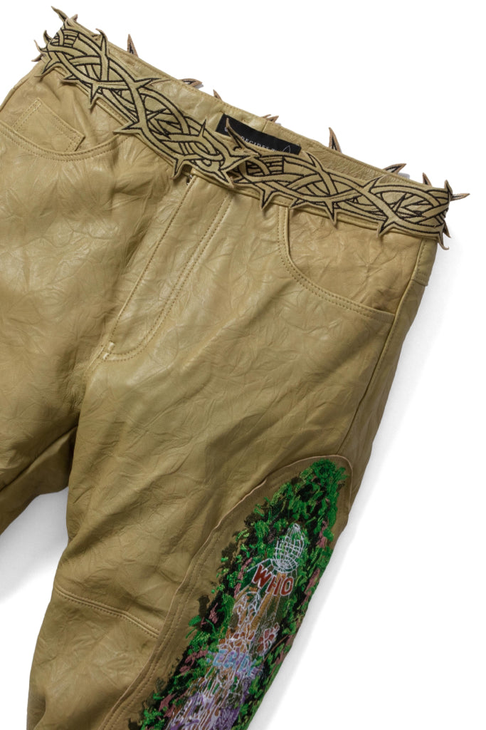 WHO DECIDES WAR Size 32 = MED Olive Jeans