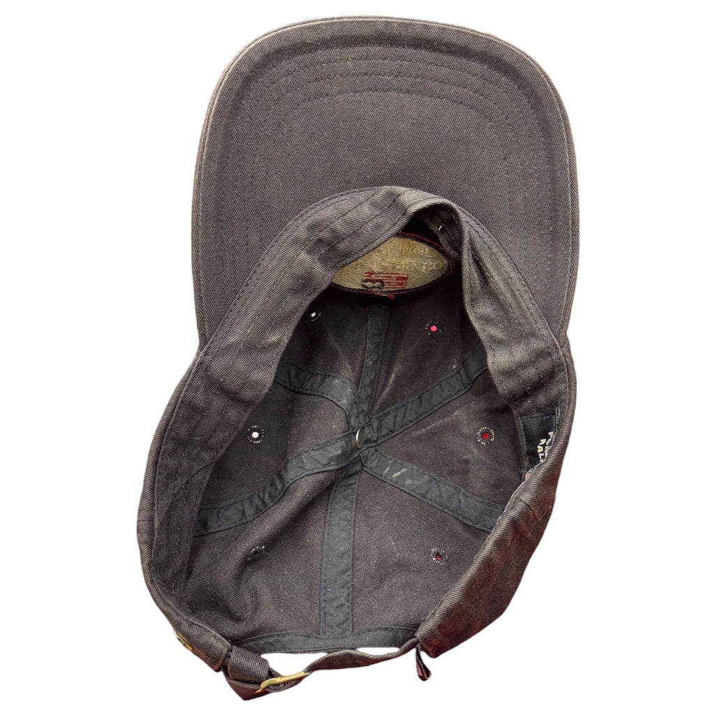 POLO JEANS COMPANY VINTAGE AMERICAN FLAG EMBROIDERY PATCH BLACK HAT ONE SIZE