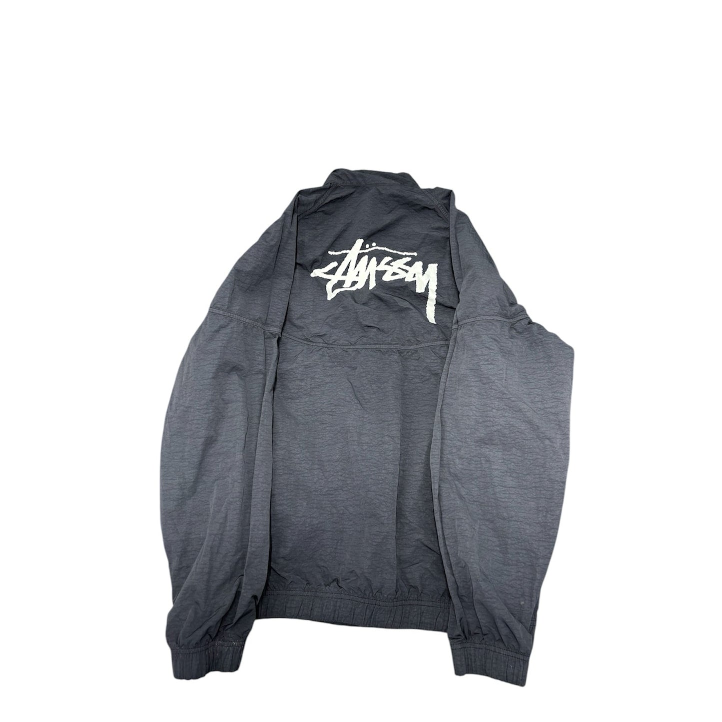 Nike X Stussy Windrunner Men Half Zip Lightweight Black Nylon Jacket Sz S