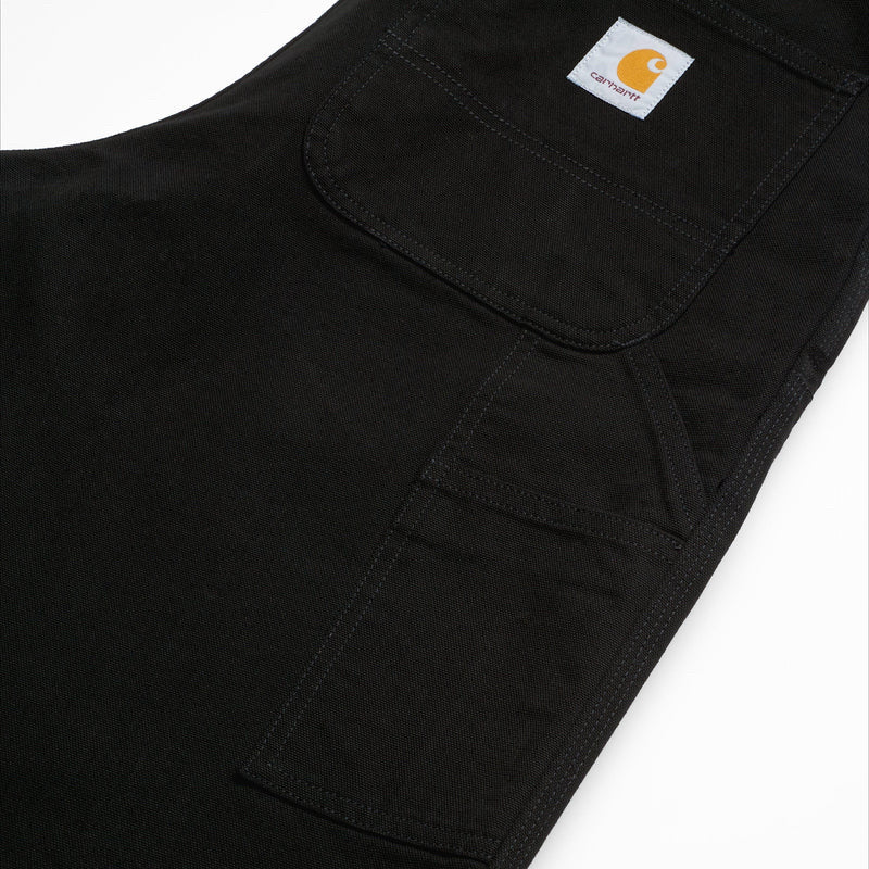 NWT Carhartt Wip Men Double Knee Black Rinsed Dearborn Canvas Pants Size 34