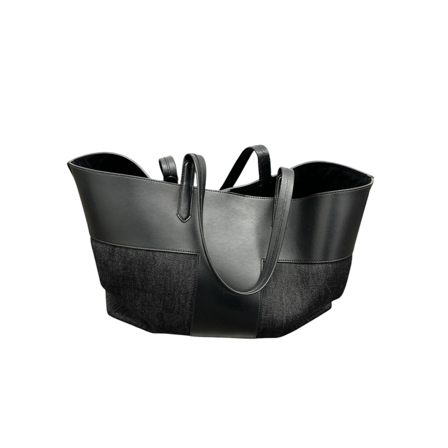 Tom Ford Women Black Gold Hardware Large Tote Handbag
