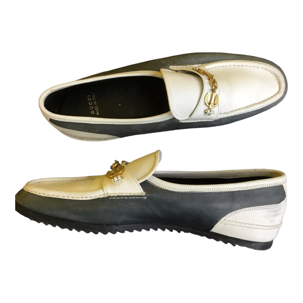 VINTAGE GUCCI size 6.5 White Loafers