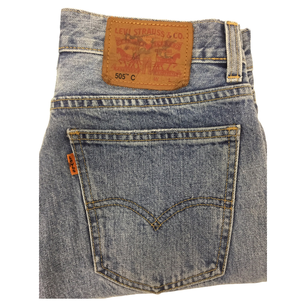 LEVI'S 505 26 Light Blue Denim Jeans Orange Tab Men 90s VTG Vintage