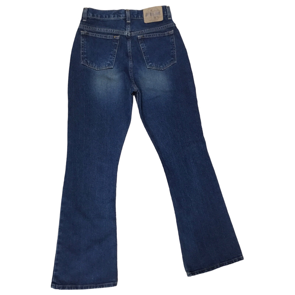 GAP Flare Denim Jeans Womens Size 0 Blue 100% Cotton Party Casual Vintage Y2K