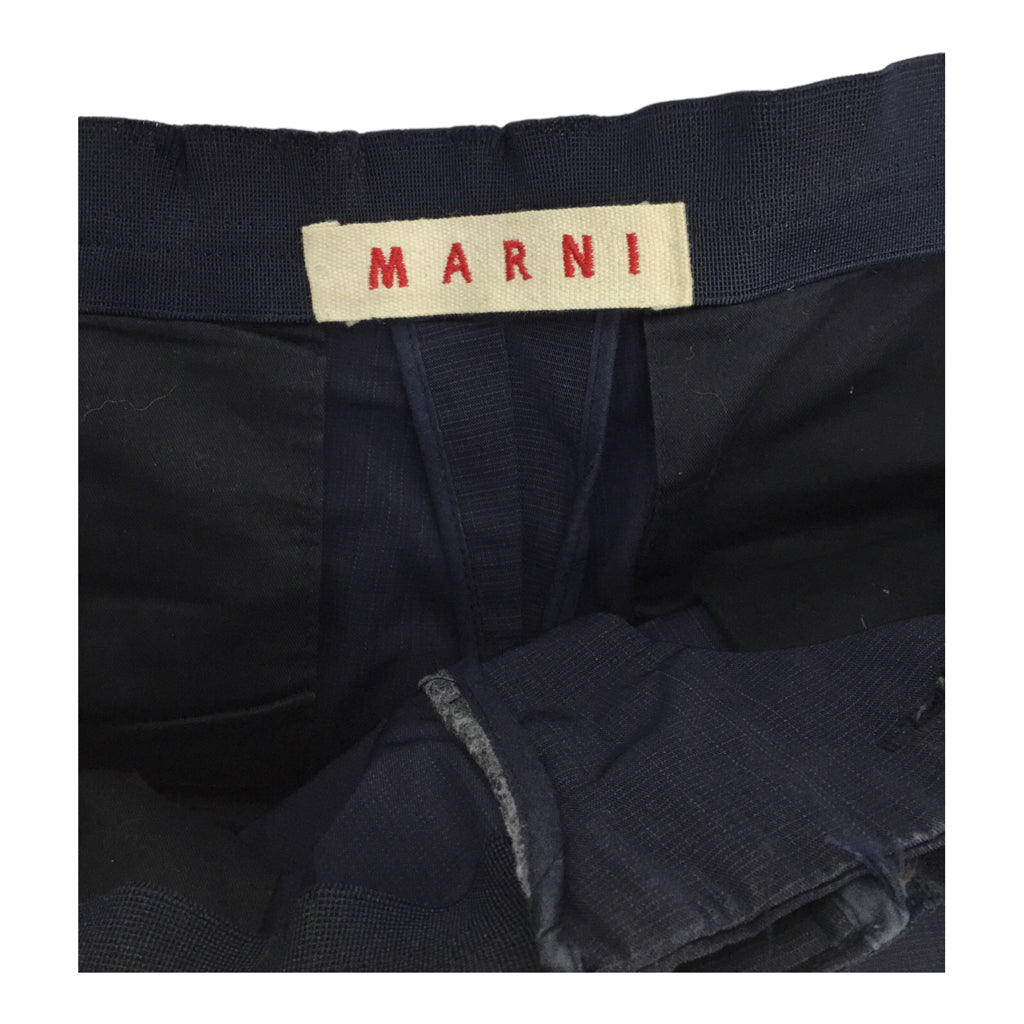 MARNI Women's Navy Blue Shorts Italian sz 50 US size 14 XL  Made in Italy