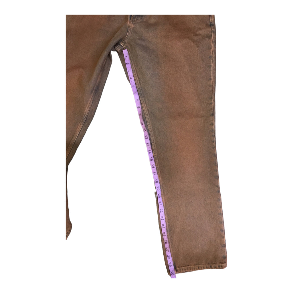 Martine Rose Blue/Brown Acid Wash Men Denim Jeans Size L Wide Straight y2k 90s