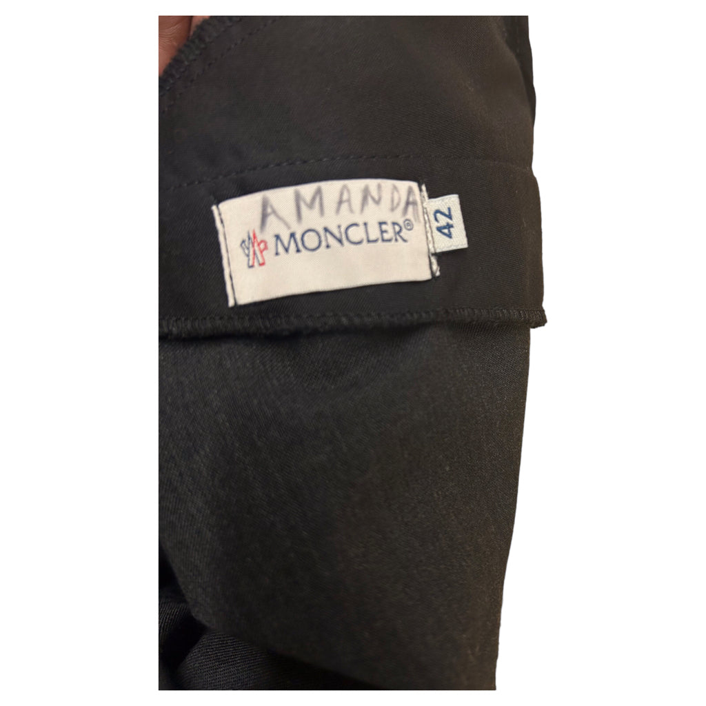 MONCLER Mens Slim Fit Dress Pants Size 42 Gray Grey Virgin Wool Formal Designer