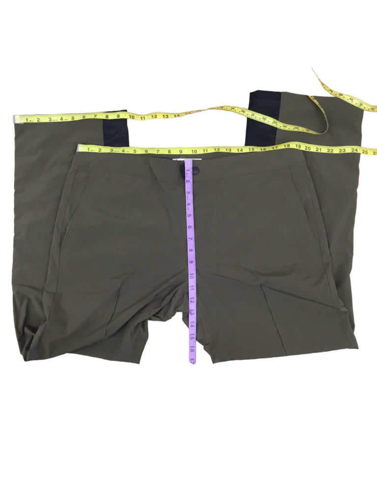 ACNE STUDIOS WIDE LEG MENS PANTS SIZE 38 OLIVE 100% POLYESTER CASUAL