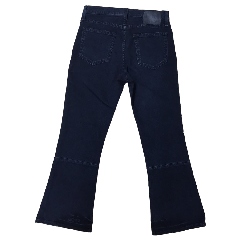 PROENZA SCHOULER Women Cropped Flare Dark Blue Denim Jeans sz 27