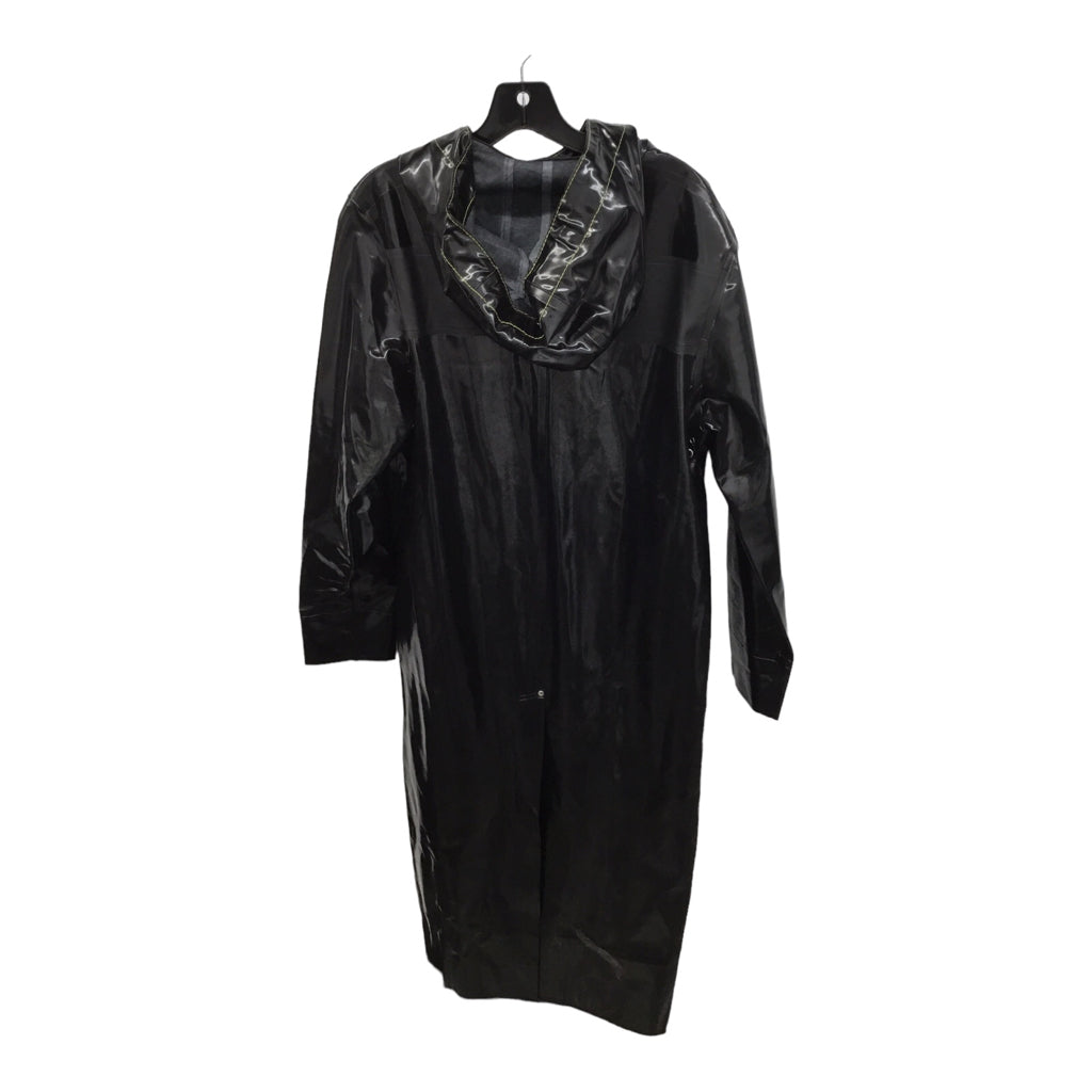 MARNI x STUTTERHEIM Rubberized Cotton Long Coat Jacket Black Pockets Hood sz S