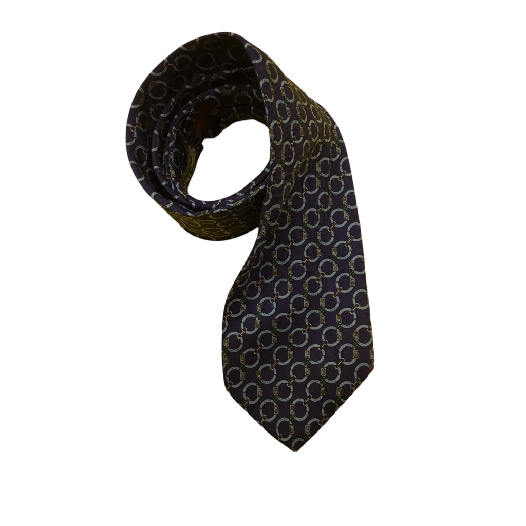 BURBERRYS SILK NECKTIE LONDON-NEWYORK-PARIS MADE IN ENGLAND DESIGNER