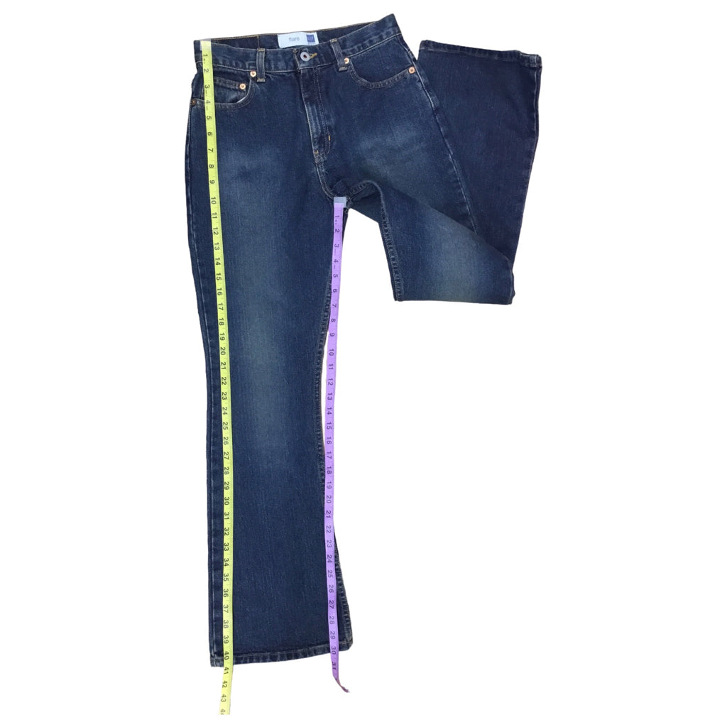 GAP Flare Denim Jeans Womens Size 0 Blue 100% Cotton Party Casual Vintage Y2K