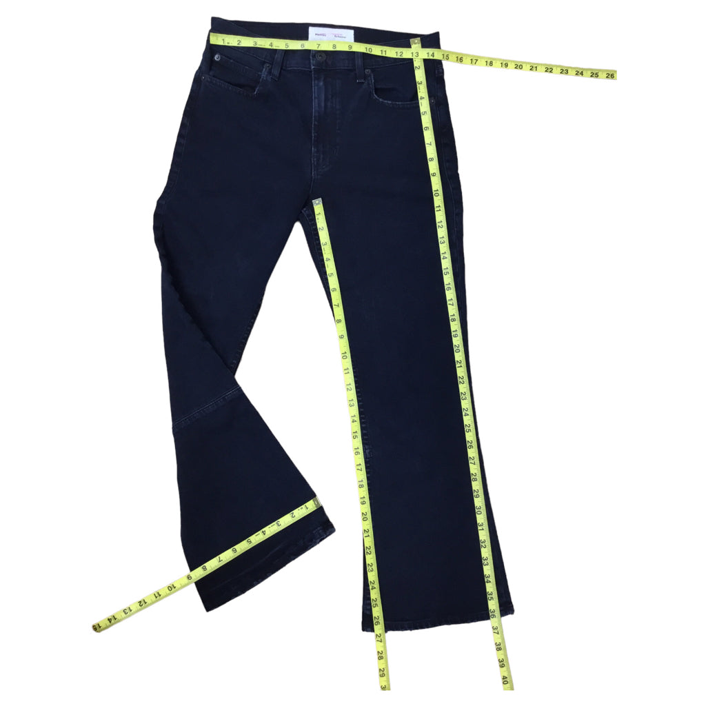 PROENZA SCHOULER Women Cropped Flare Dark Blue Denim Jeans sz 27