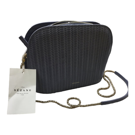 SEZANE Crossbody Handbag Womens One Size Blue Leather Brand New Formal Casual