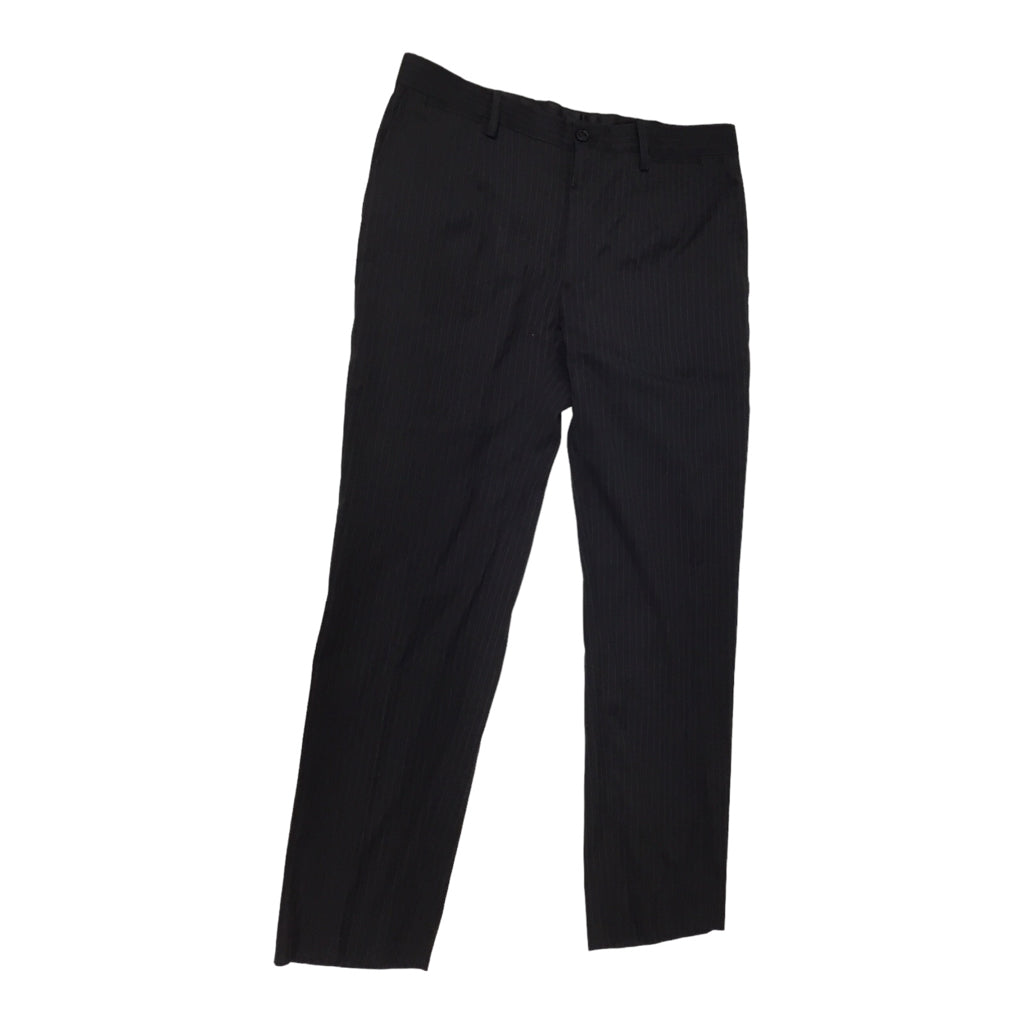 DOLCE & GABBANA Pinstripe Wool Blend Mens Dress Pants Sz XL Black Pants