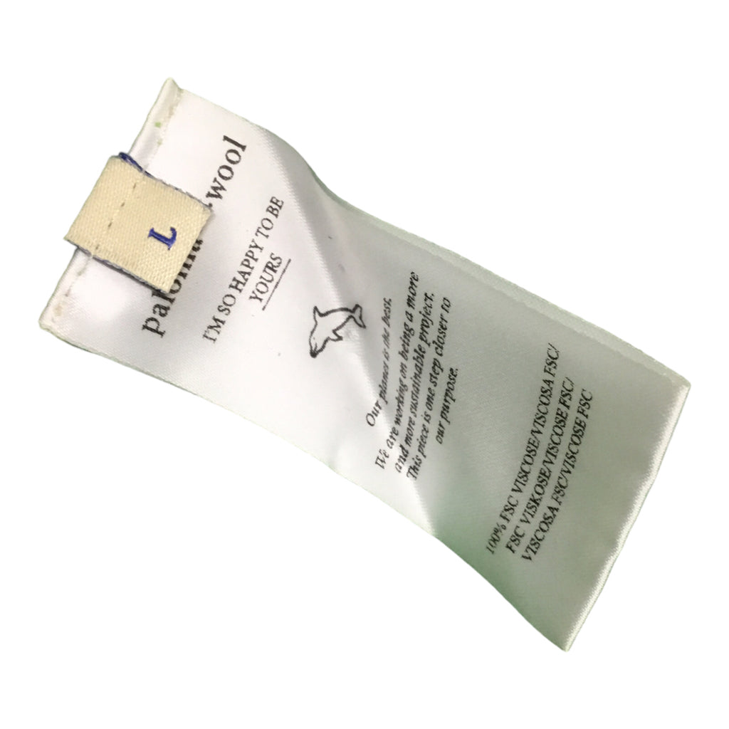 PALOMA WOOL Graphic Flare Pants Size L Green 100% Viscose Party