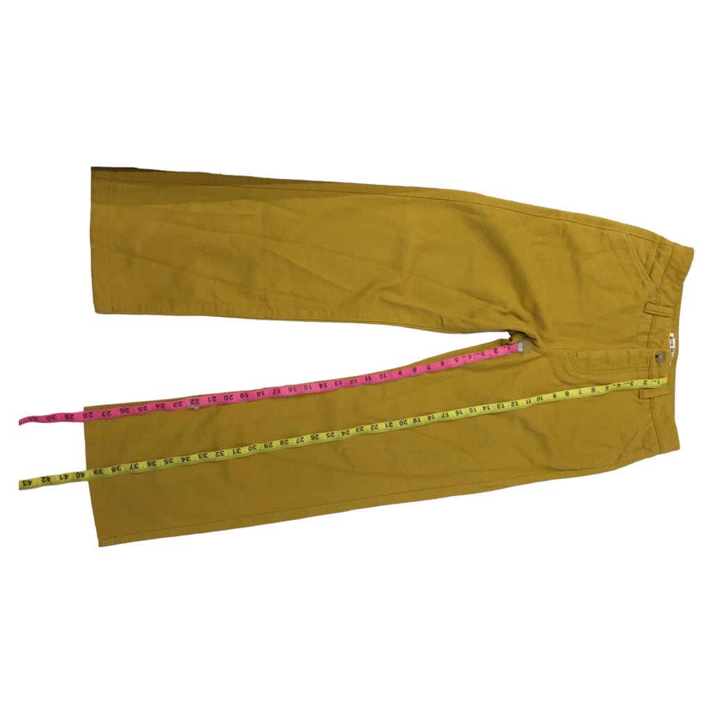 Acne Studios Mustard Yellow Gold Straight Leg Jeans Mens Sz 46 Italian Twill