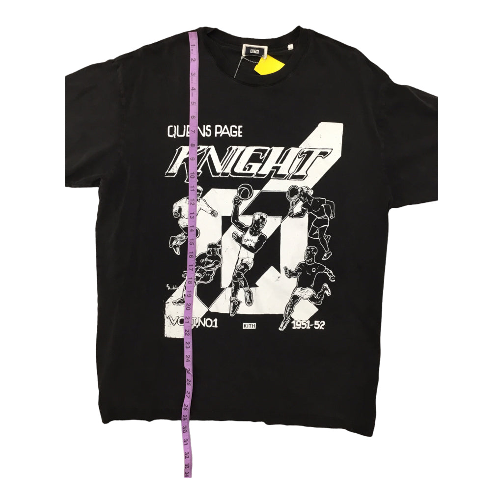 KITH X RUSSELL Queens Page Knights Men Sz L Black T-Shirt Deadstock Rare Hype