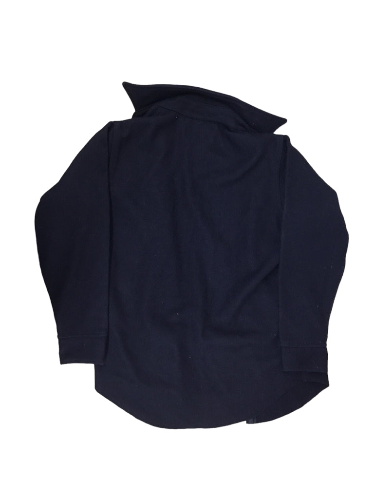 MELTON Shirt Jacket Mens Size M Navy Wool Formal