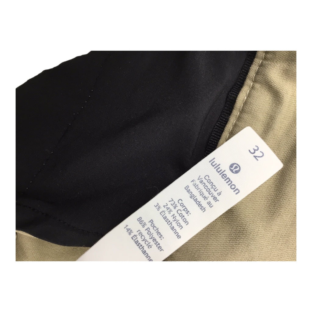 LuLulemon ABC Slim-Fit Warpstream Pants Mens Sz 32 Khaki