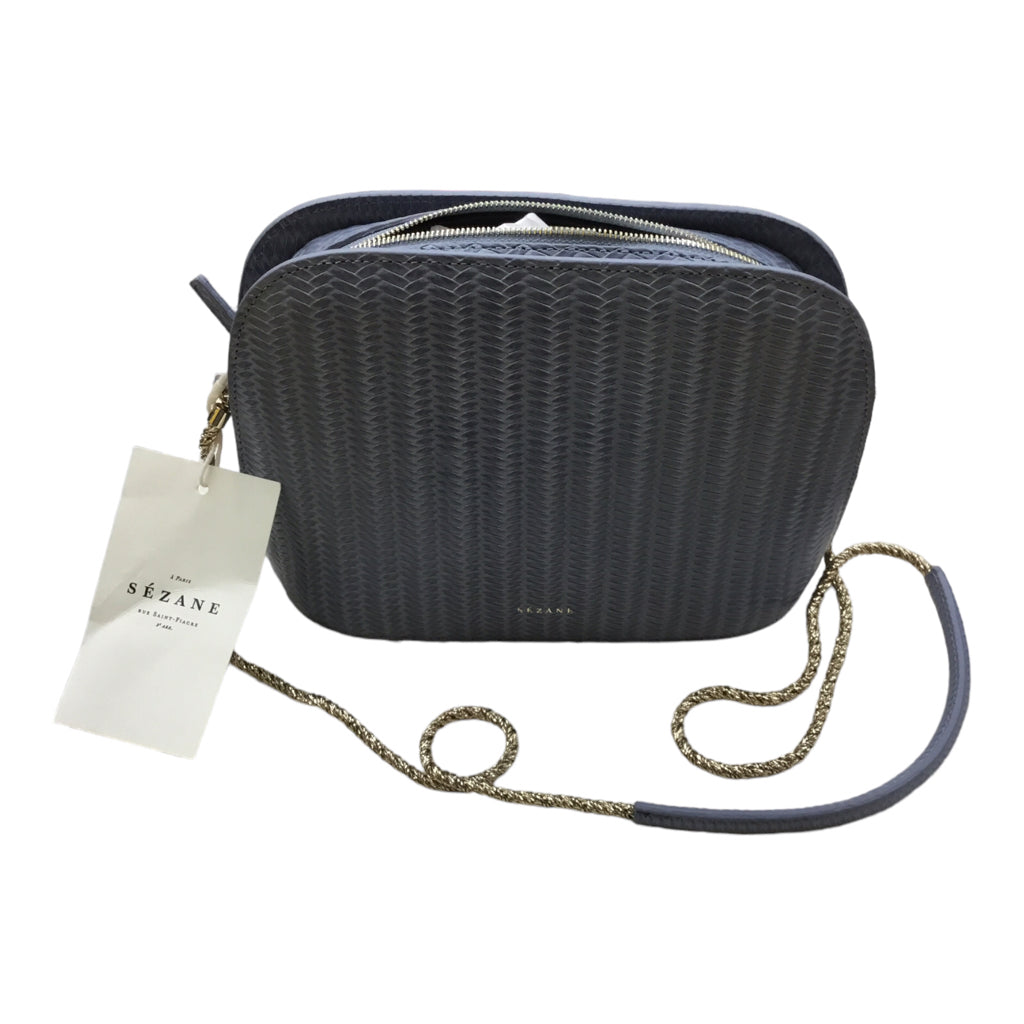 SEZANE Crossbody Handbag Womens One Size Blue Leather Brand New Formal Casual
