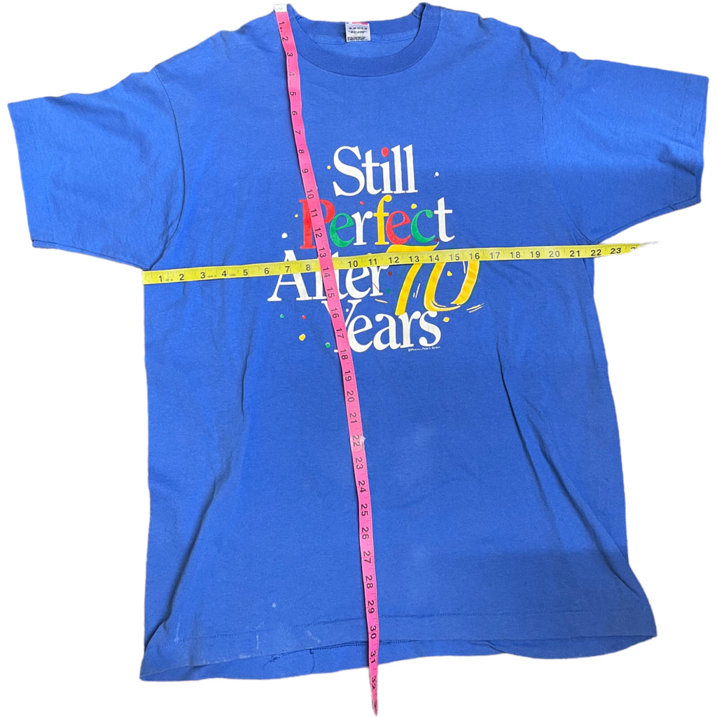 VINTAGE XL Blue T-shirt Tee Short Sleeve 90's 00's y2k single stitch made in usa