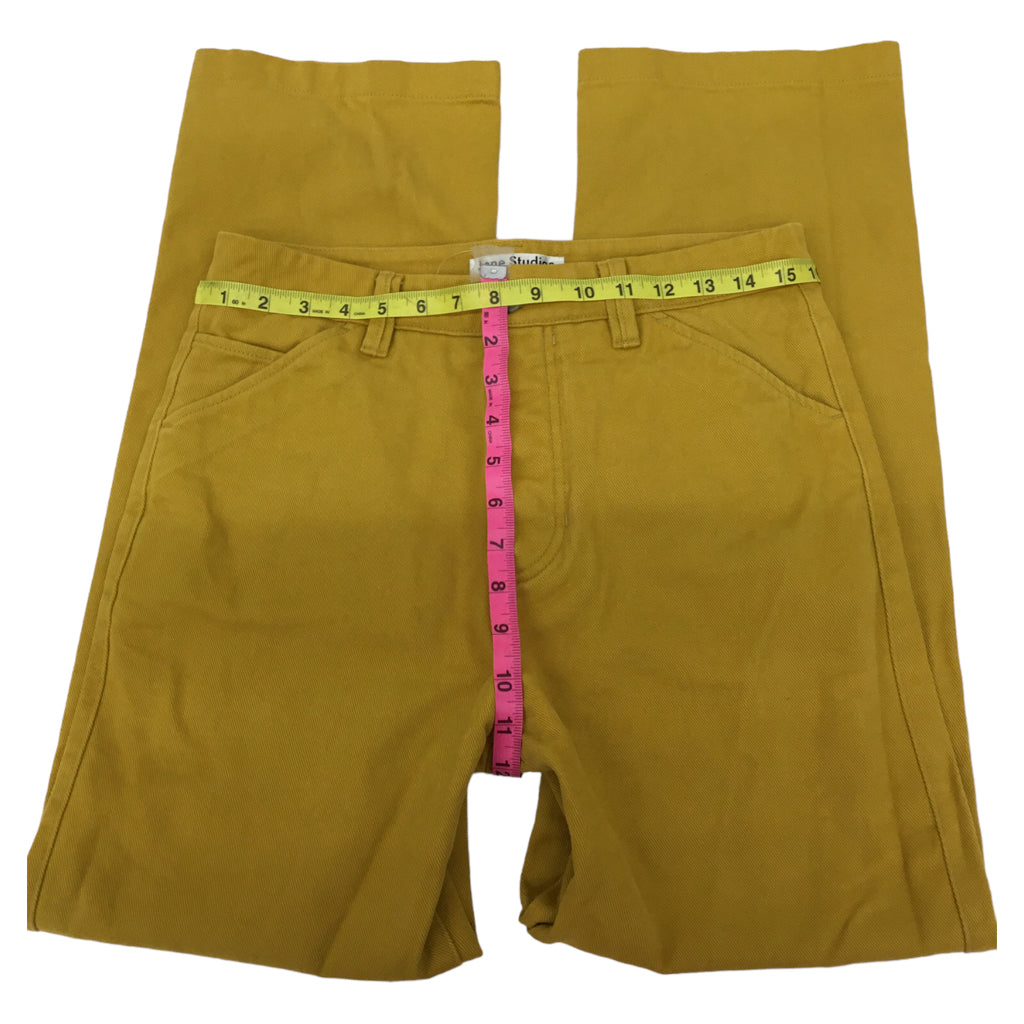 Acne Studios Mustard Yellow Gold Straight Leg Jeans Mens Sz 46 Italian Twill