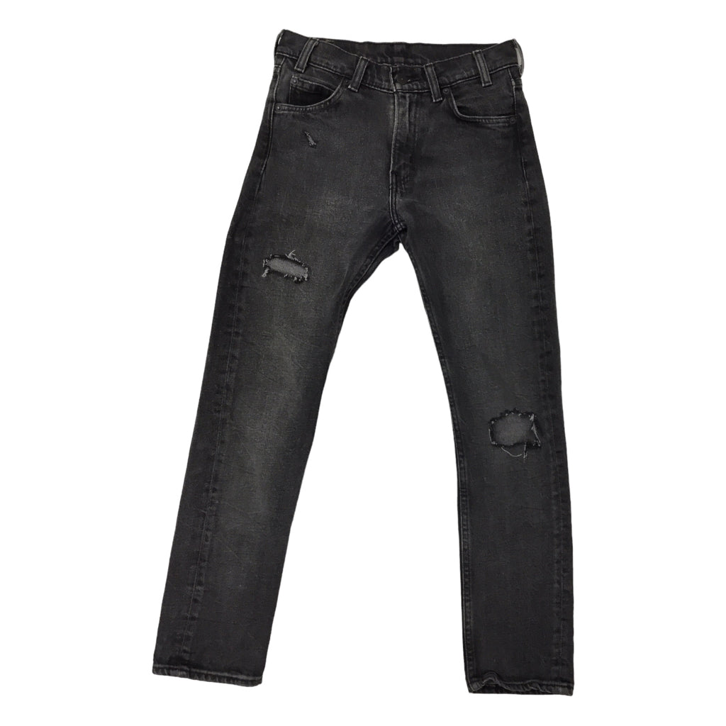 LEVI'S Vintage Orange Tab's 505 Ash Black Charcoal Denim Jeans sz 25