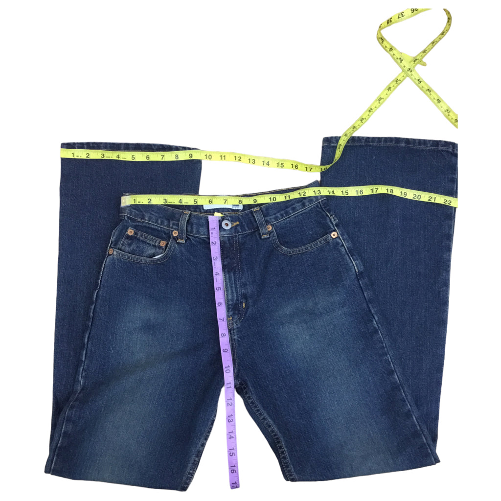 GAP Flare Denim Jeans Womens Size 0 Blue 100% Cotton Party Casual Vintage Y2K