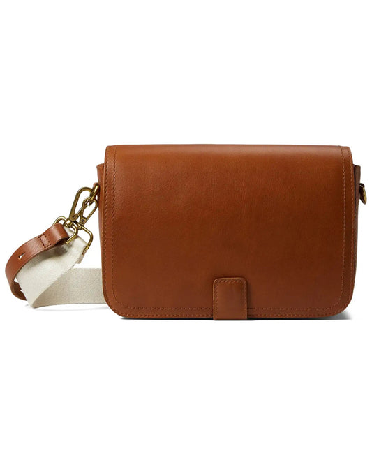 MADEWELL Transport Flap Womens Shoulder Bag Brown Saddle Leather Casual