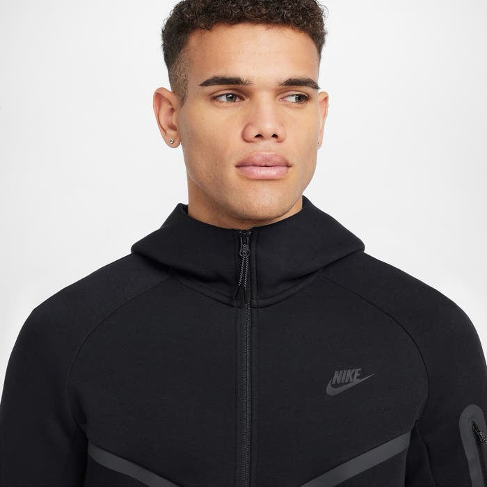 NWT Nike Tech Windrunner Zip up Black Hoodie Mns Sz L