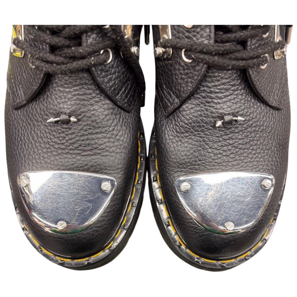 Dr. Martens Mens Black 1461 Piercing Milled Leather Platform Shoes Sz 10