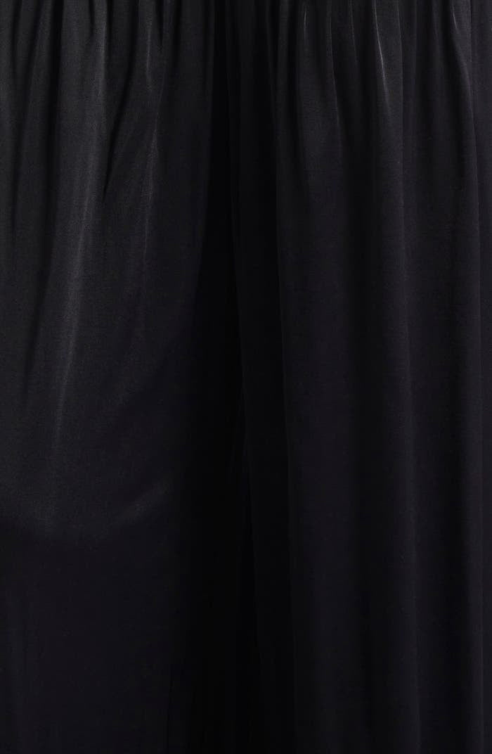 NWT FARM Rio Wmns Sz M Black Knot Long Balloon Sleeve Satin Pleated Jumpsuit