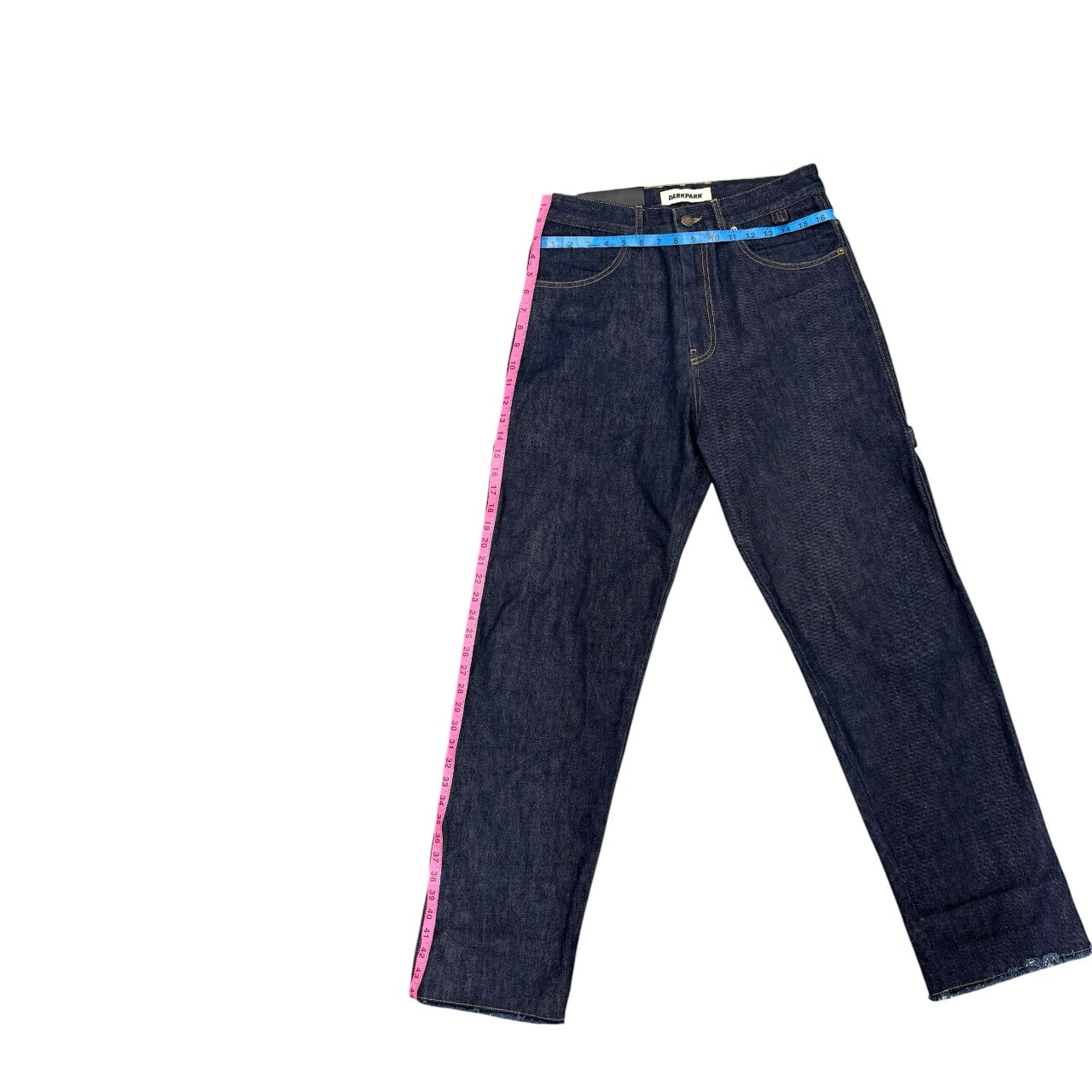 DARKPARK Blue Raw Carpenter Wide Leg Baggy Men Denim Sz 30