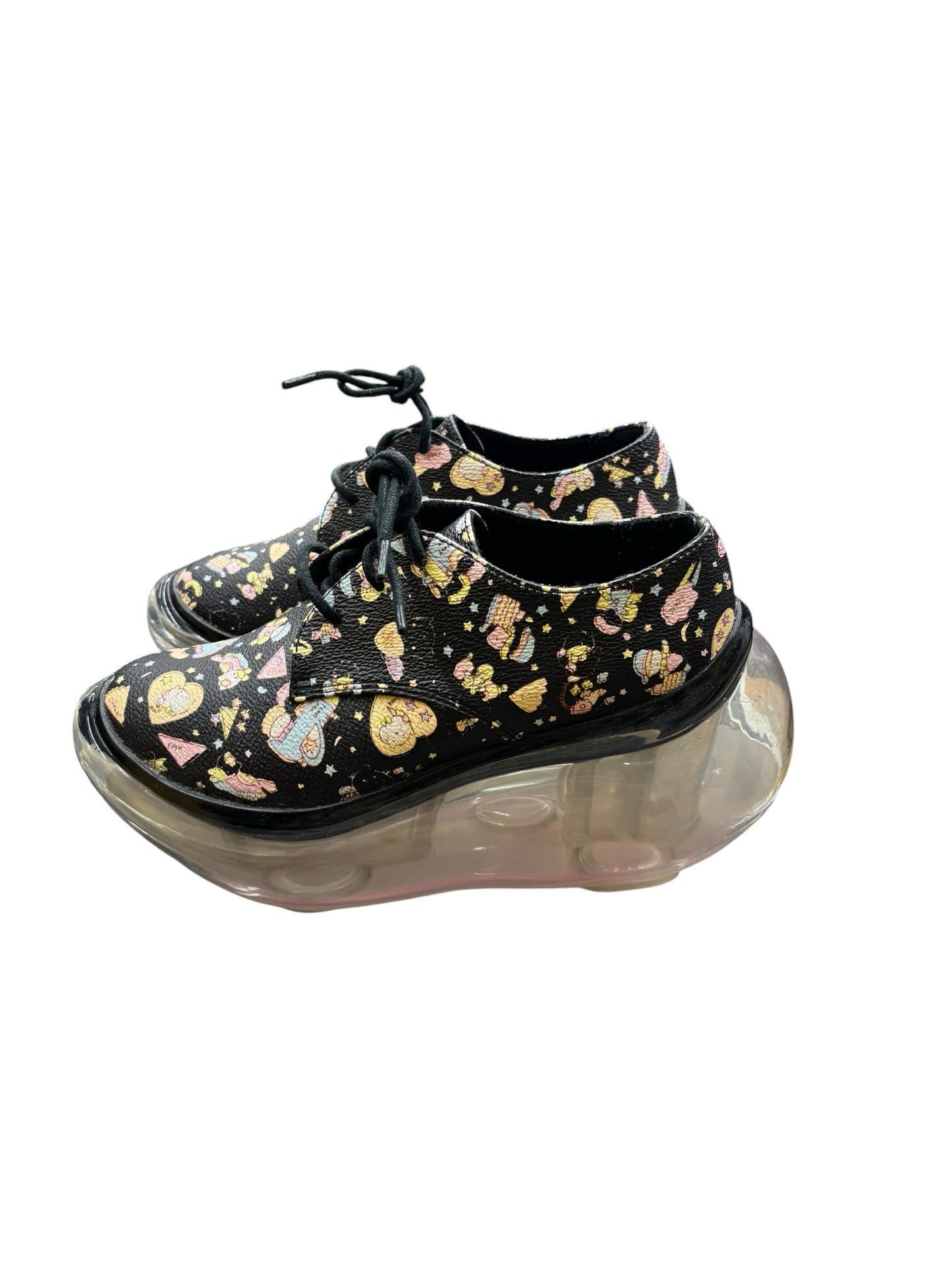 Mikio Sakabe x Janny Fax Moon Sole Classic Print Shoes Black Cartoon Wmns US 7