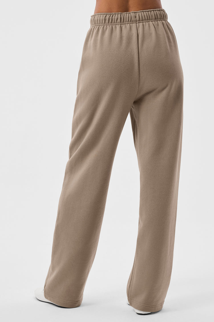 NWT Alo Yoga Accolade Straight Leg Gravel Sweatpant Wmns Sz M Khaki