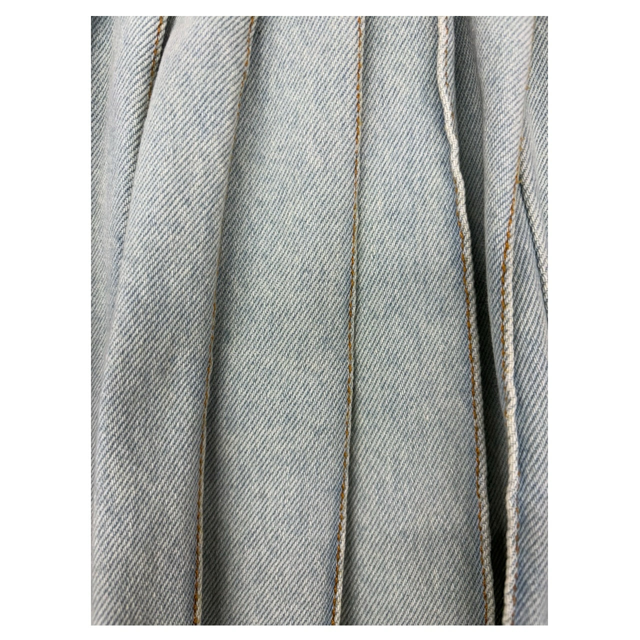 SS23 Ami Alexandre Mattiussi Pleated Denim Bleu Javel Mini Skirt Sz 32