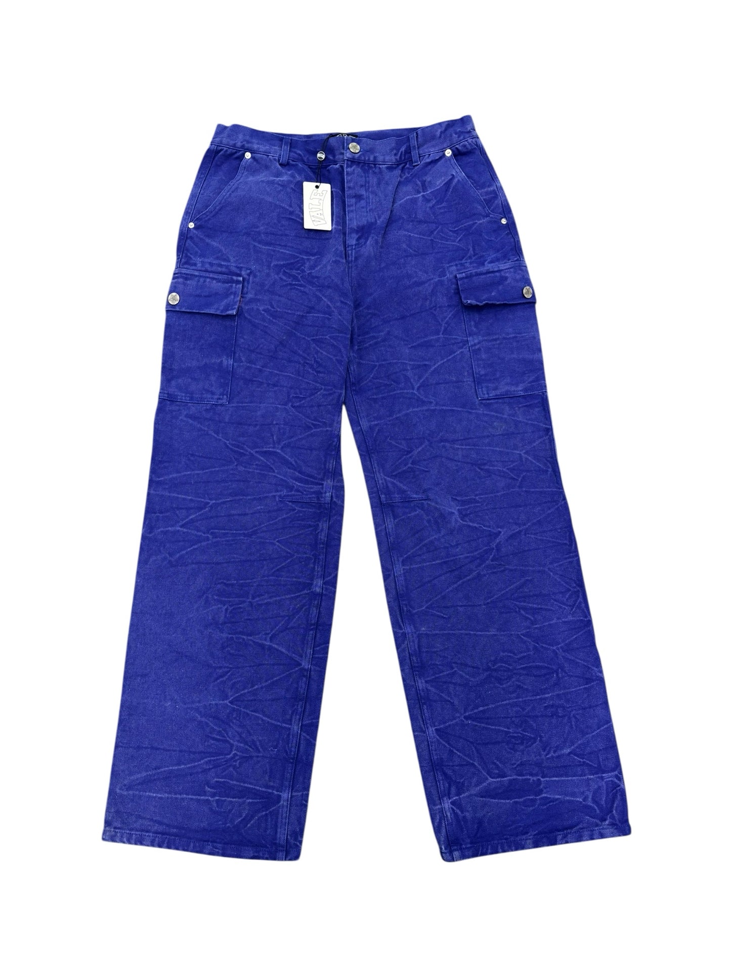 NWT Vale Forever Mns Sz 38  Light Wash Blue Wide Leg Denim Designer Streetwear