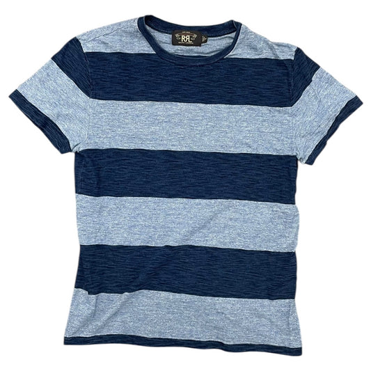 RRL Ralph Lauren Double RL Baby Tee Blue Navy Striped Shirt Mens Sz M