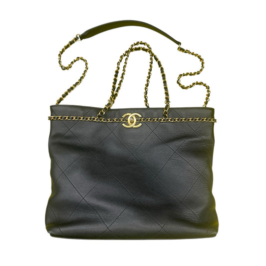 Chanel Black Quilted Leather Women Handbag