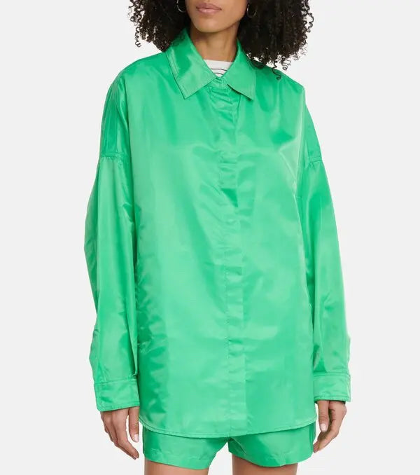 NWT The Frankie Shop Wmns Sz XS S Perla Shirt Jacket and Short Set Kelly Green