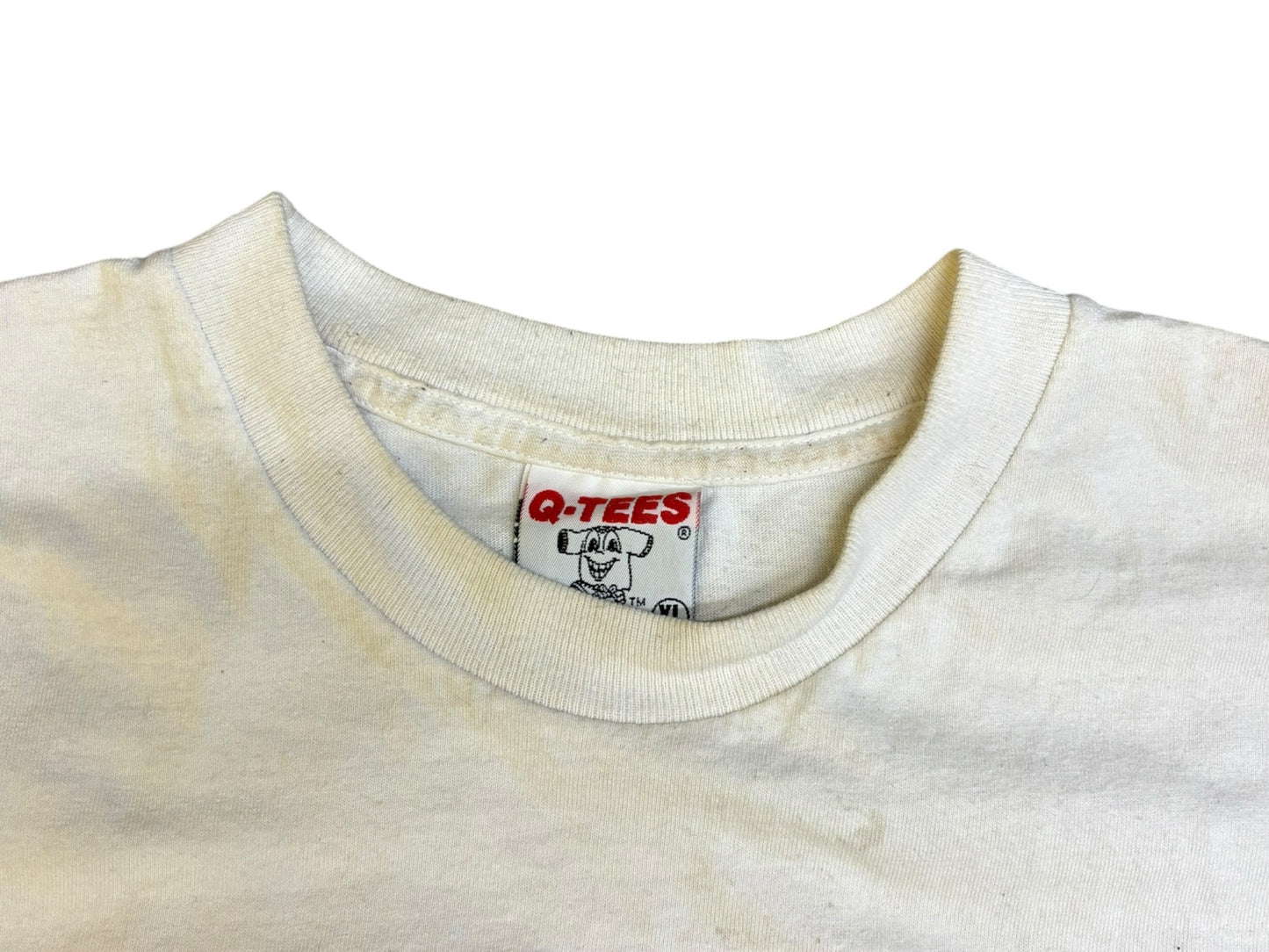 Vtg Q-Tees 1996 Looney Tunes Space Jam Promo SS White T-Shirt Mns Sz XL Warner B
