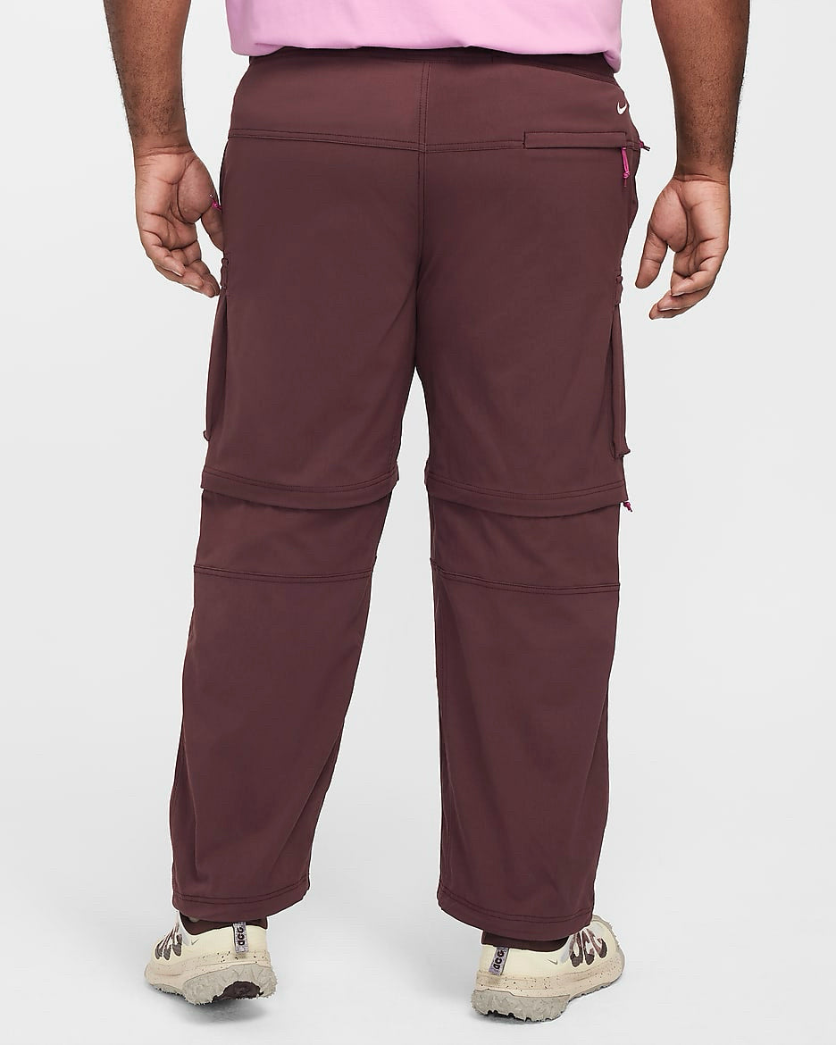 NWT Nike ACG "Smith Summit" Men's Convertible Cargo Pants Burgundy Crush Mns Sz M